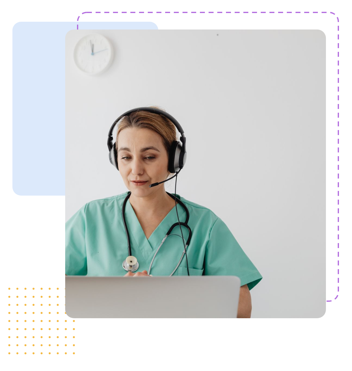 Doctor conducting an online consultation with a patient